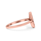 Starfish Ring Oxidized Band Solid 925 Sterling Silver Thumb Ring (11mm)