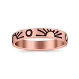 Sun Ring Oxidized Band Solid 925 Sterling Silver Thumb Ring (3.5mm)