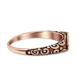 Signet Oxidized Trendy Band Solid 925 Sterling Silver Thumb Ring (3mm)