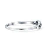 Weave Trinity Celtic Oval Thumb Ring Statement Fashion Oxidized Lab Created Opal 925 Sterling Silver