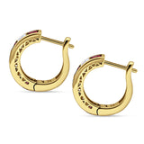 Minimalist Princess Huggie Hoop Earrings Cubic Zirconia 925 Sterling Silver