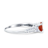 Art Deco Princess Cut Wedding Engagement Bridal Ring Baguette Round Simulated Cubic Zirconia 925 Sterling Silver