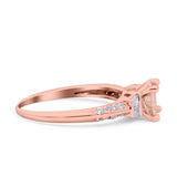 Art Deco Princess Cut Wedding Engagement Bridal Ring Baguette Round Simulated Cubic Zirconia 925 Sterling Silver