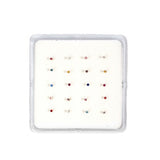 Assorted Color Nose Stud 925 Sterling Silver -(20 Nose Studs in a Box)