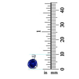 Simulated Cubic Zirconia Round Charm Pendant 925 Sterling Silver (10mm)