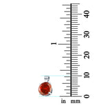 Simulated Cubic Zirconia Round Charm Pendant 925 Sterling Silver (10mm)