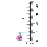 Simulated Cubic Zirconia Round Charm Pendant 925 Sterling Silver (10mm)