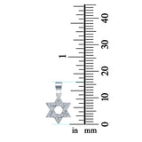Star of David Charm Pendant Cubic Zirconia 925 Sterling Silver(16mm)