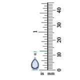 Pear Lab Created Opal Simulated Cubic Zirconia 925 Sterling Silver Charm Pendant