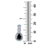 Fashion Jewelry Charm Pendant Pear Simulated Cubic Zirconia 925 Sterling Silver