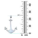 Anchor Pendant Charm Lab Created 925 Sterling Silver