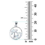Waves and Palm Trees Lab Created Opal Charm Pendant 925 Sterling Silver