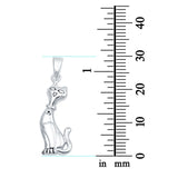 Cat Pendant Charm Fashion Jewelry 925 Sterling Silver