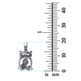 Owl Pendant Charm Fashion Jewelry 925 Sterling Silver