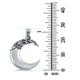 Moon Charm Pendant 925 Sterling Silver