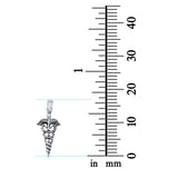 Caduceus Pendant Charm 925 Sterling Silver
