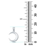 Silver Crescent Moon Charm Pendant 925 Sterling Silver