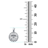 All Seeing Eye Charm Pendant 925 Sterling Silver Fashion Jewelry (16mm)