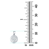 Sterling Silver Om Charm Pendant 925 Sterling Silver