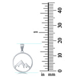 Sterling Silver Mountains Charm Pendant 925 Sterling Silver