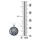 Fashion Jewelry Sun & Moon Pendant Charm 925 Sterling Silver (17mm)