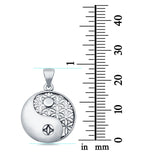 Yin and Yang Pendant Charm 925 Sterling Silver Fashion Jewelry