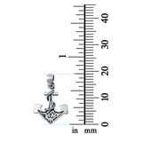 Anchor Charm Vintage Navy Mooring Rope Plain Pendants 925 Sterling Silver