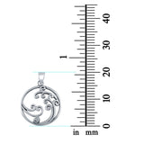 Circle of Waves Pendant Charm 925 Sterling Silver