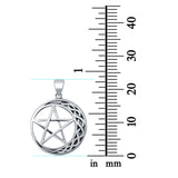 Round Moon and Star Pendant Charm 925 Sterling Silver