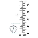 Heart Wings Pendant Heart Love Charm Pendant 925 Sterling Silver