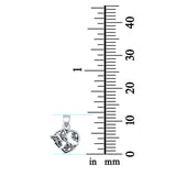 925 Sterling Silver Heart Butterfly Pendant Charm Fashion Jewelry