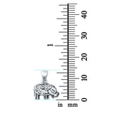 925 Sterling Silver Elephant Pendant Charm Fashion Jewelry