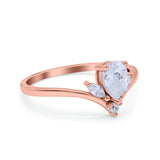 Art Deco Marquise Engagement Ring – Simulated CZ, 925 Silver