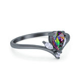 Art Deco Marquise Engagement Ring, Simulated CZ, 925 Silver