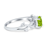 Oval Solitaire Art Deco Wedding Ring Simulated Cubic Zirconia 925 Sterling Silver