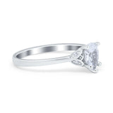 Art Deco Teardrop Engagement Ring Simulated Cubic Zirconia 925 Sterling Silver