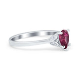 Art Deco Teardrop Engagement Ring Simulated Cubic Zirconia 925 Sterling Silver