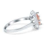 Vintage Princess Cut Wedding Ring Simulated Cubic Zirconia 925 Sterling Silver