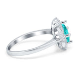 Vintage Princess Cut Wedding Ring Simulated Cubic Zirconia 925 Sterling Silver