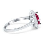 Vintage Princess Cut Wedding Ring Simulated Cubic Zirconia 925 Sterling Silver