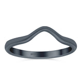 Contour Curved Band Solid 925 Sterling Silver Thumb Ring (2mm)
