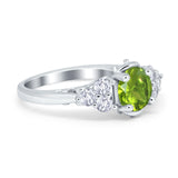 Filigree Wedding Ring Round Simulated Cubic Zirconia 925 Sterling Silver