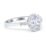 Vintage Style Wedding Ring Round Simulated Cubic Zirconia 925 Sterling Silver