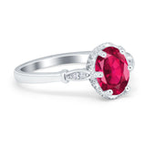 Vintage Style Wedding Ring Round Simulated Cubic Zirconia 925 Sterling Silver