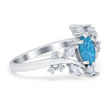 Oval Marquise Simulated Cubic Zirconia Ring 925 Sterling Silver