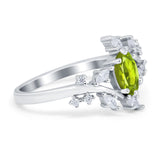 Oval Marquise Simulated Cubic Zirconia Ring 925 Sterling Silver