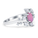 Oval Marquise Simulated Cubic Zirconia Ring 925 Sterling Silver