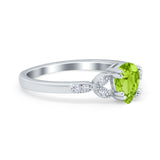 Art Deco Teardrop Bridal Ring Simulated Cubic Zirconia 925 Sterling Silver