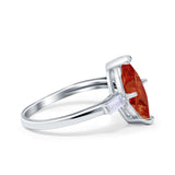Marquise Art Deco Engagement Simulated Cubic Zirconia Ring 925 Sterling Silver