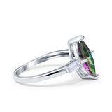 Marquise Art Deco Engagement Simulated Cubic Zirconia Ring 925 Sterling Silver